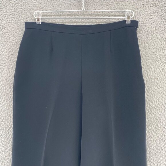 Kasper Pants Womens 8 Petite Black Straight Formal Everyday Office Career Work - Picture 2 of 11